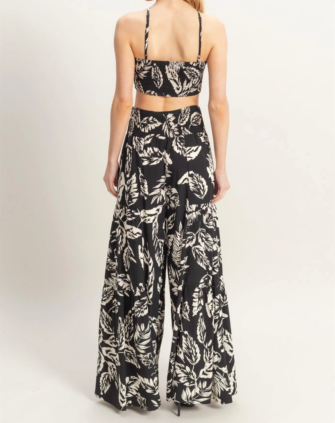 MAILE Halter Top Wide Leg Pant Set
