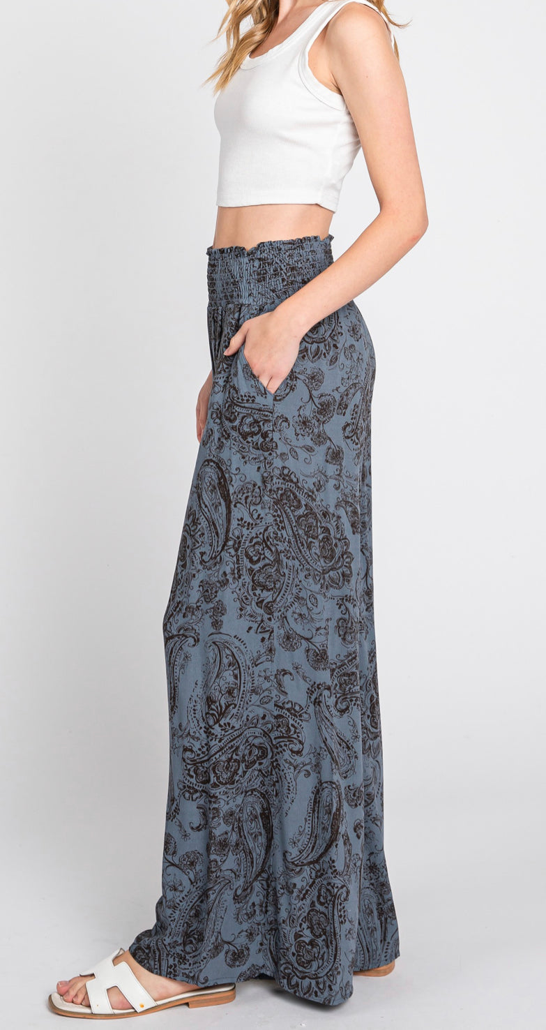 PILI Wide Leg Pants with Pockets