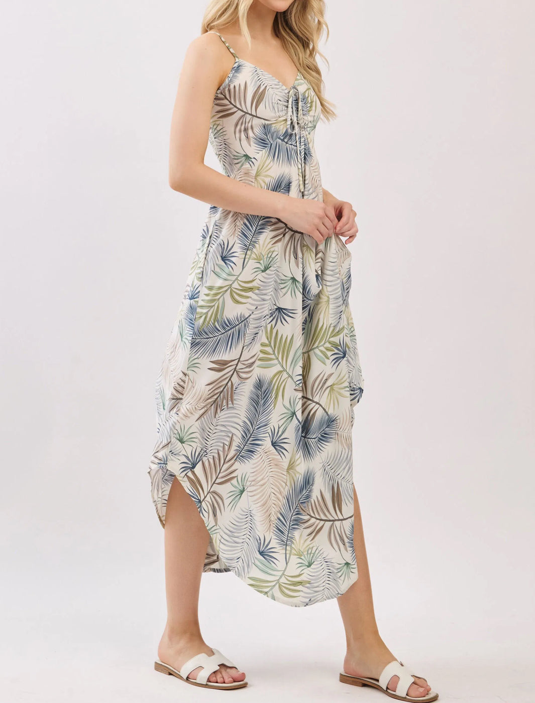 AKALA Blue Leaf Dress