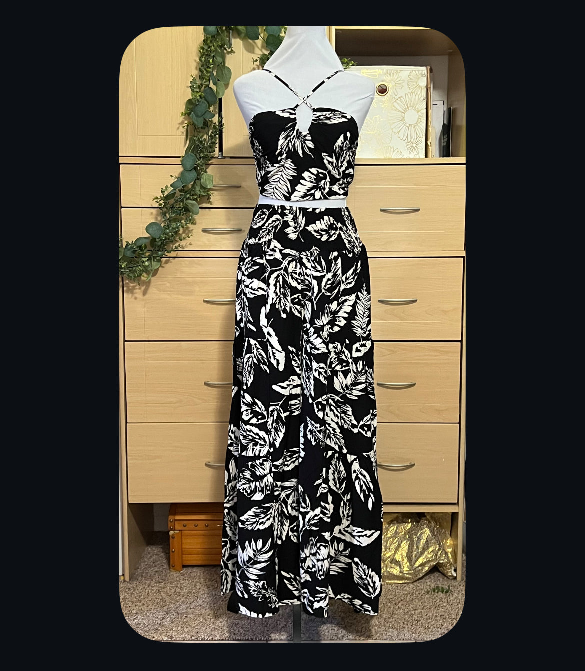 MAILE Halter Top Wide Leg Pant Set