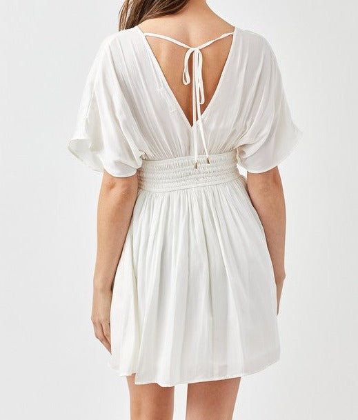 EMILIA Smocked Waist with Tassel Strap Dress