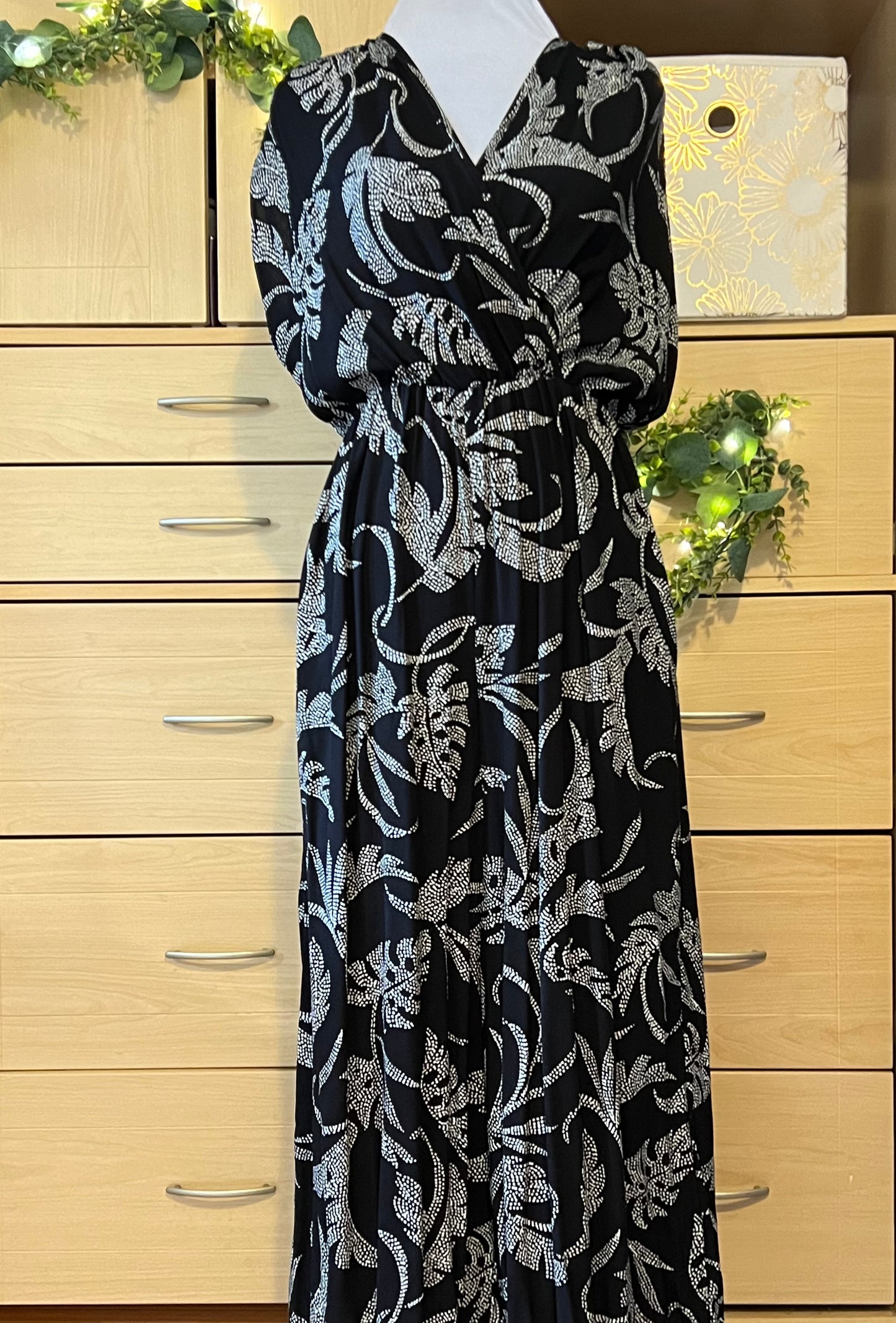 Black & White Womens Floral Jumpsuit