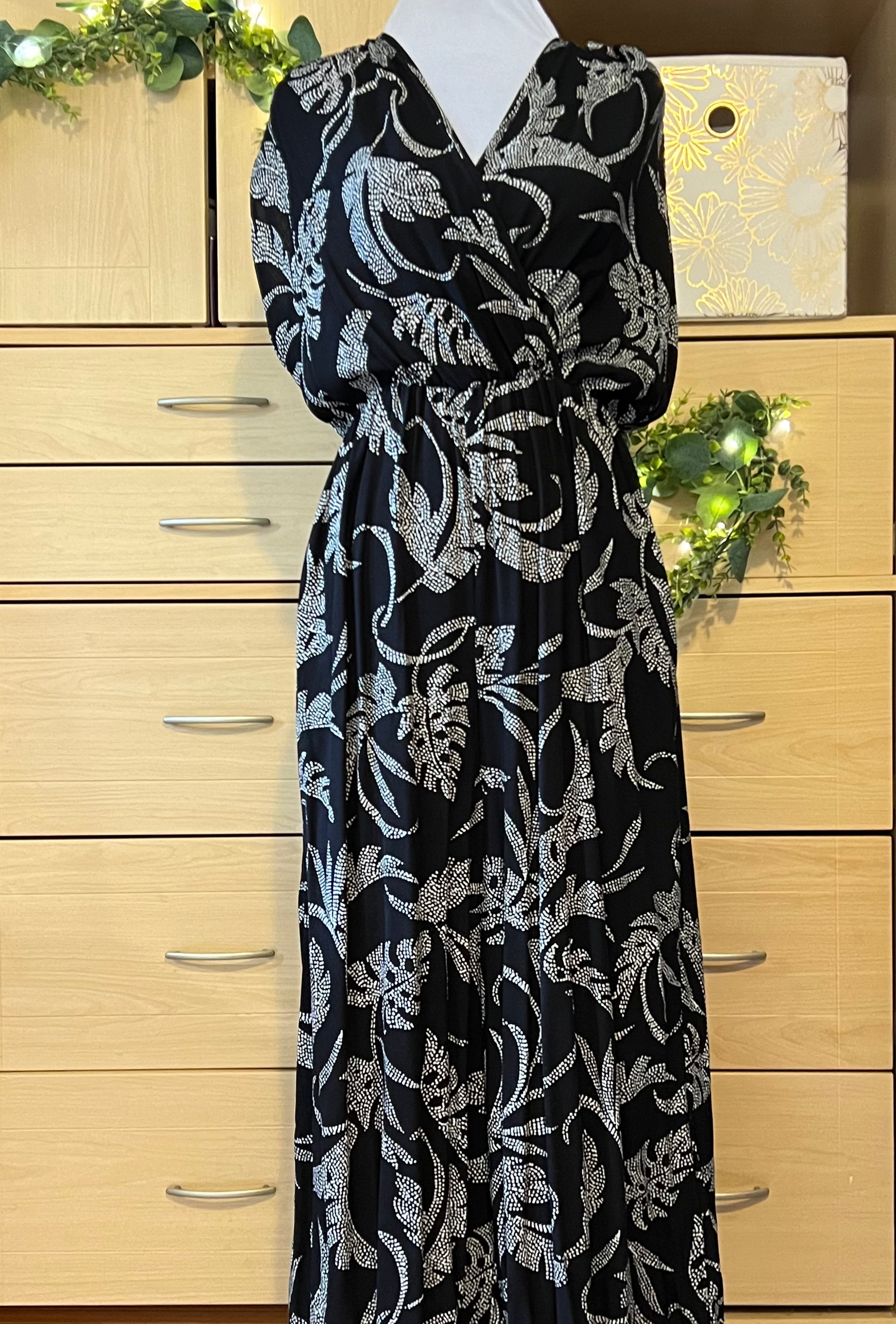Black & White Womens Floral Jumpsuit