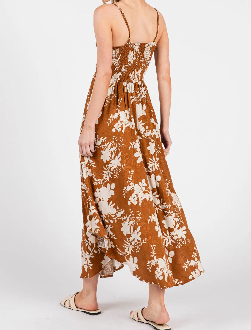 AKALA Caramel Floral Dress