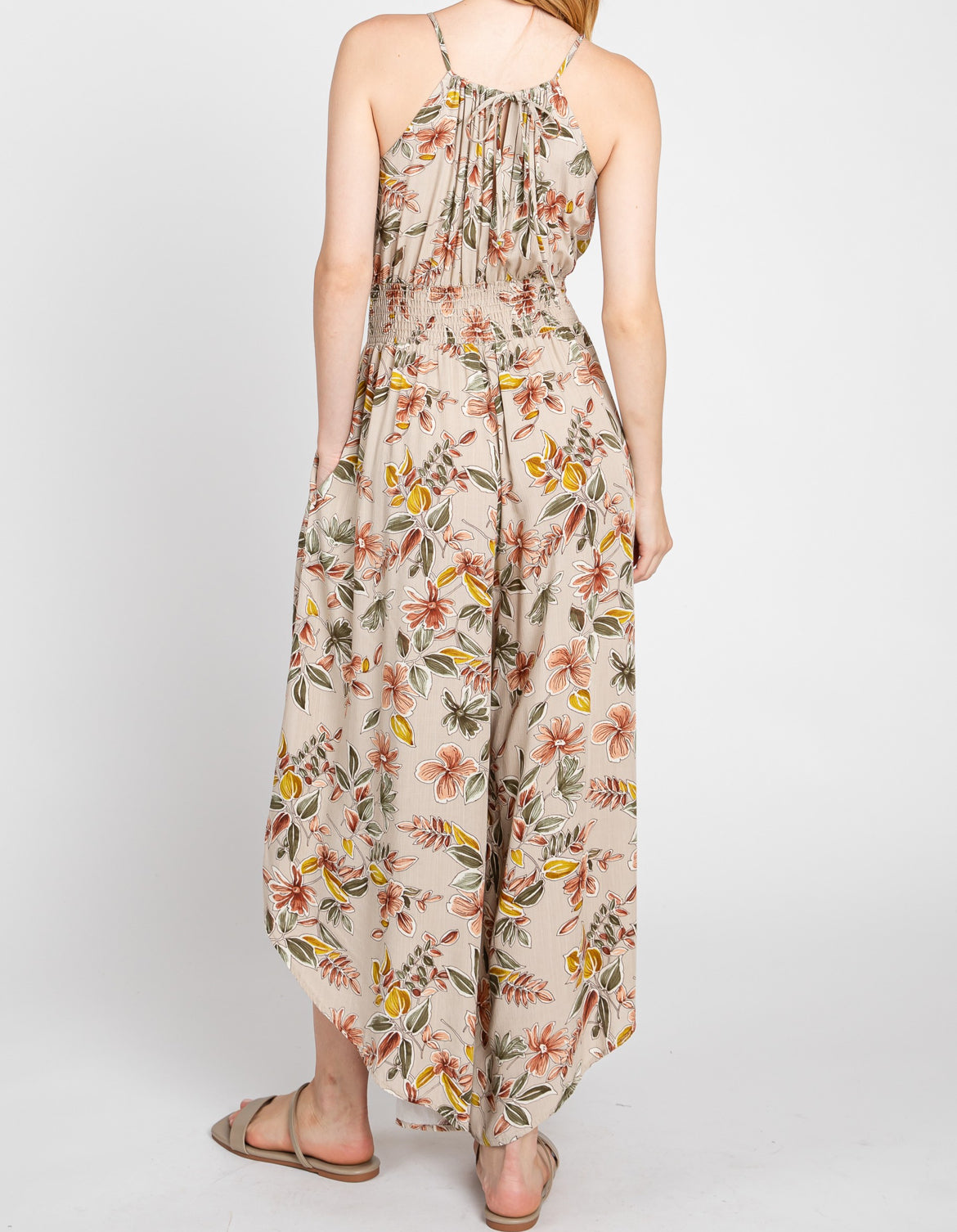 TIFFANY Floral Halter Jumpsuit