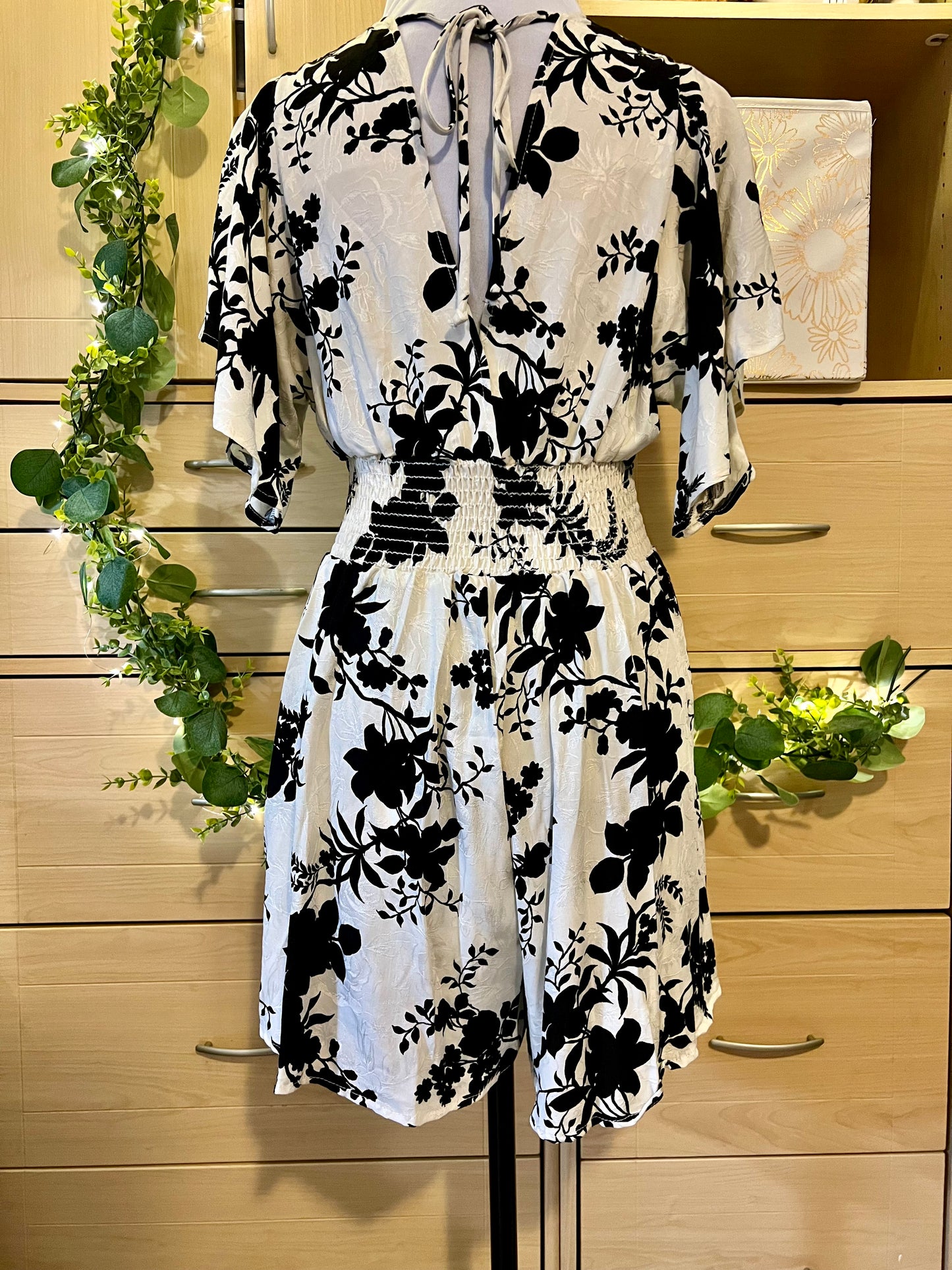 NANI V-Neck Smocked Romper