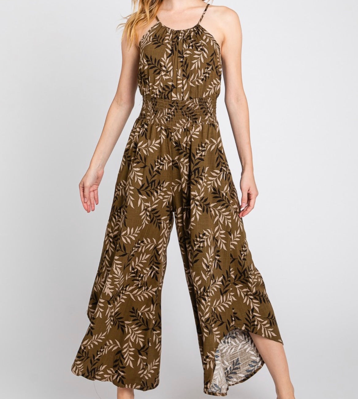 FERN Pocket Halter Jumpsuit
