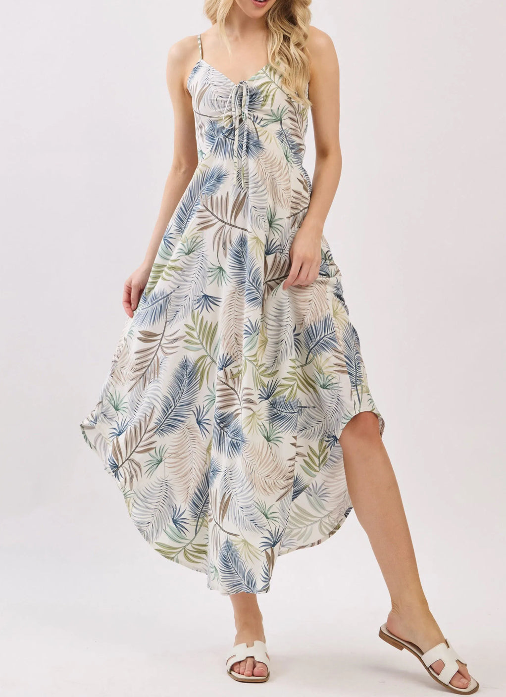 AKALA Blue Leaf Dress