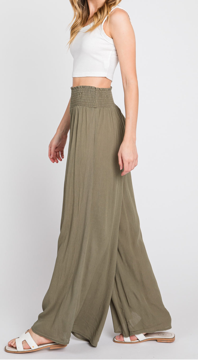 BELLA Olive Wide Leg Pant