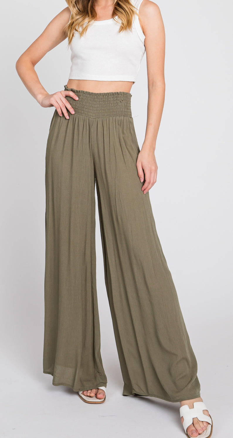BELLA Olive Wide Leg Pant
