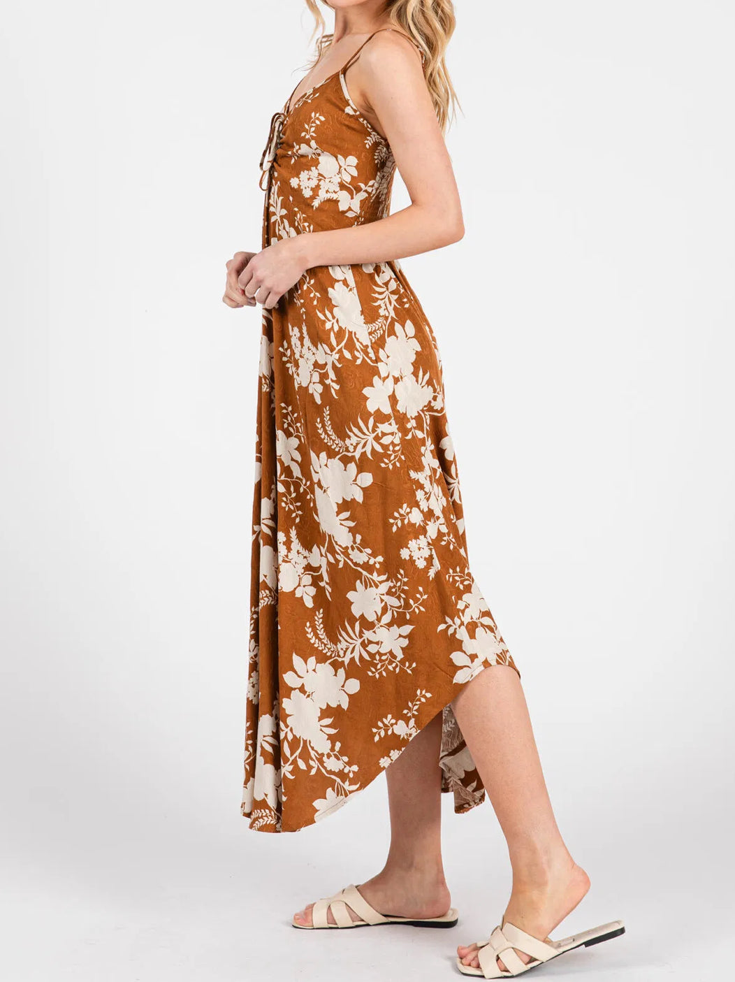 AKALA Caramel Floral Dress
