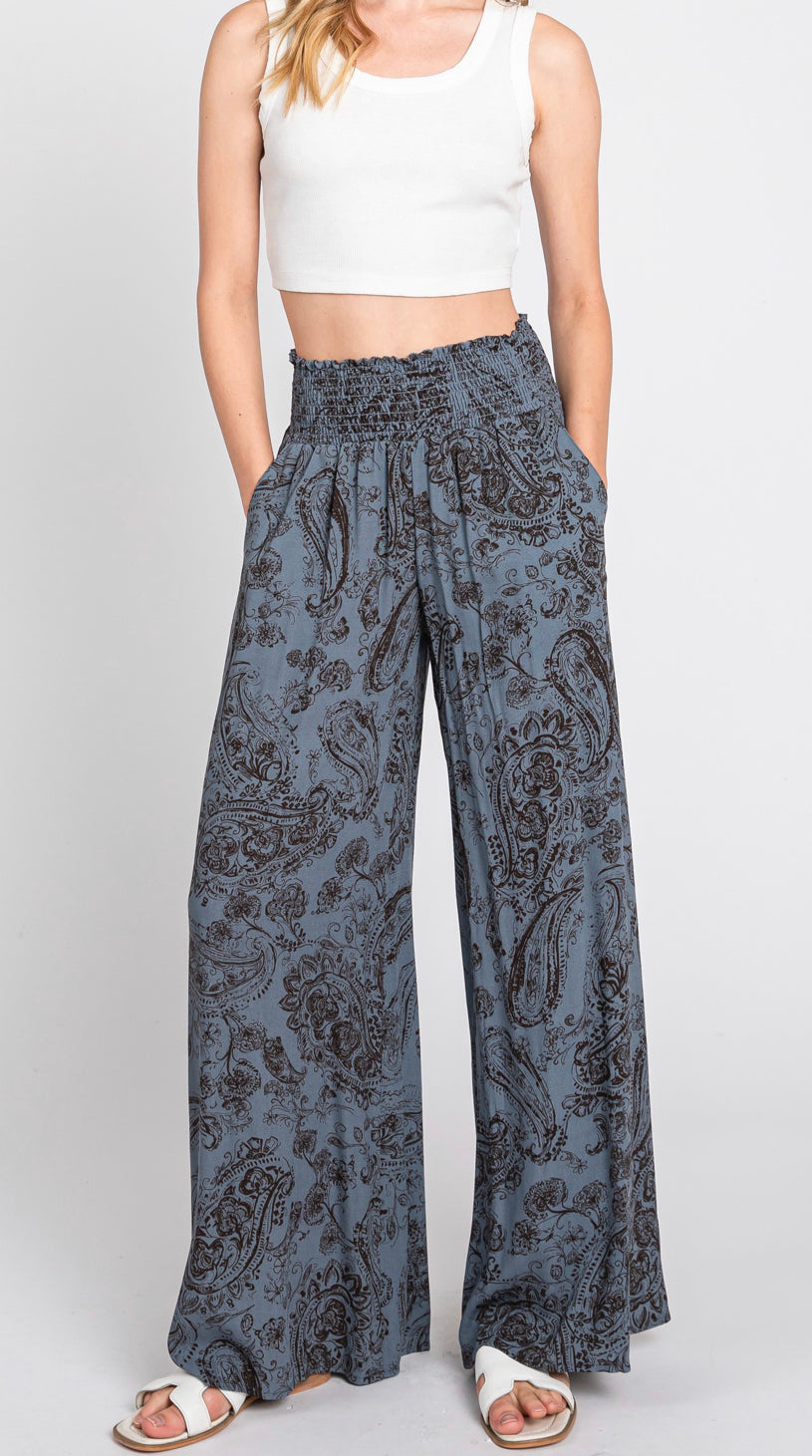 PILI Wide Leg Pants with Pockets