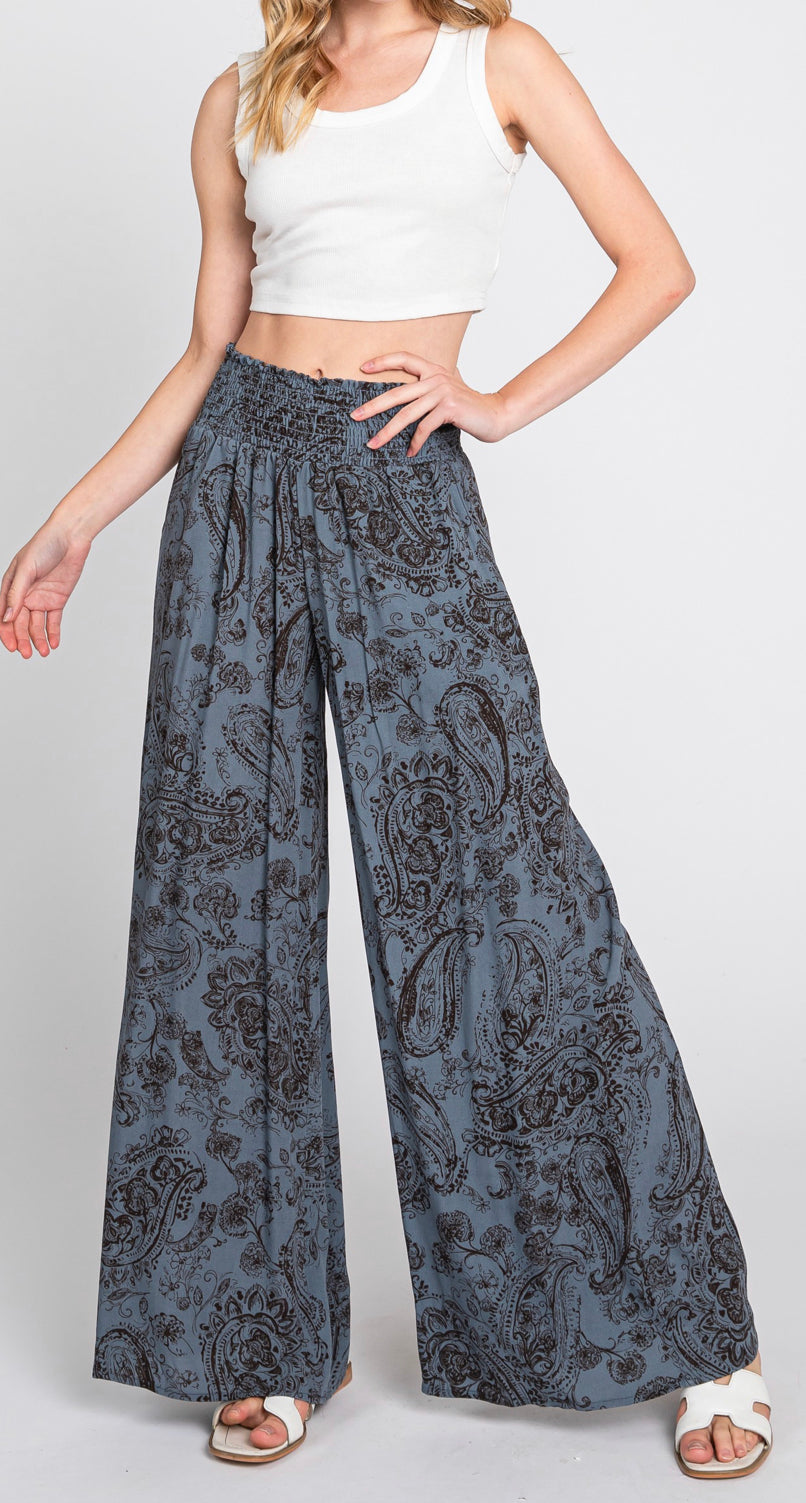 PILI Wide Leg Pants with Pockets