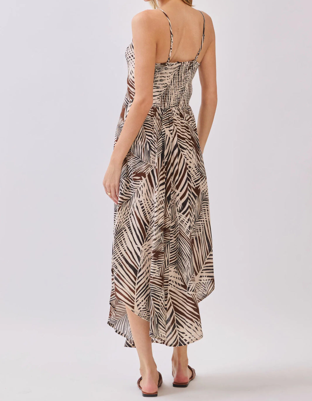 AKALA Brown Leaf Dress