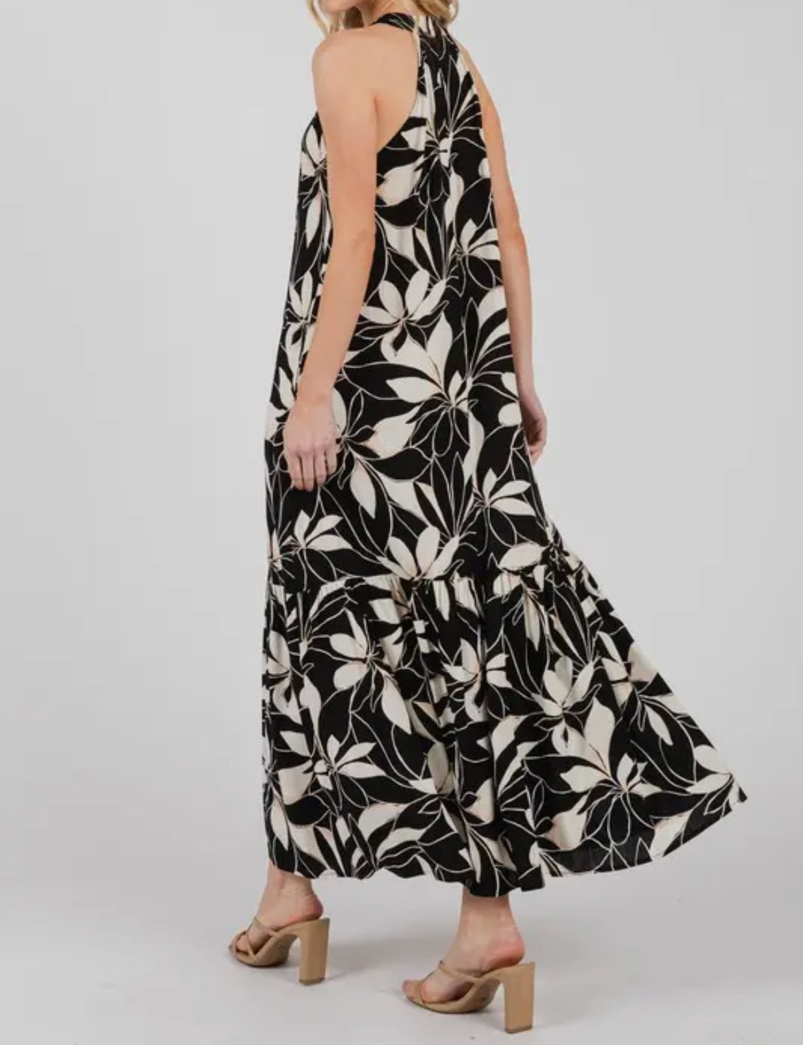 LEILANI Floral Halter Dress