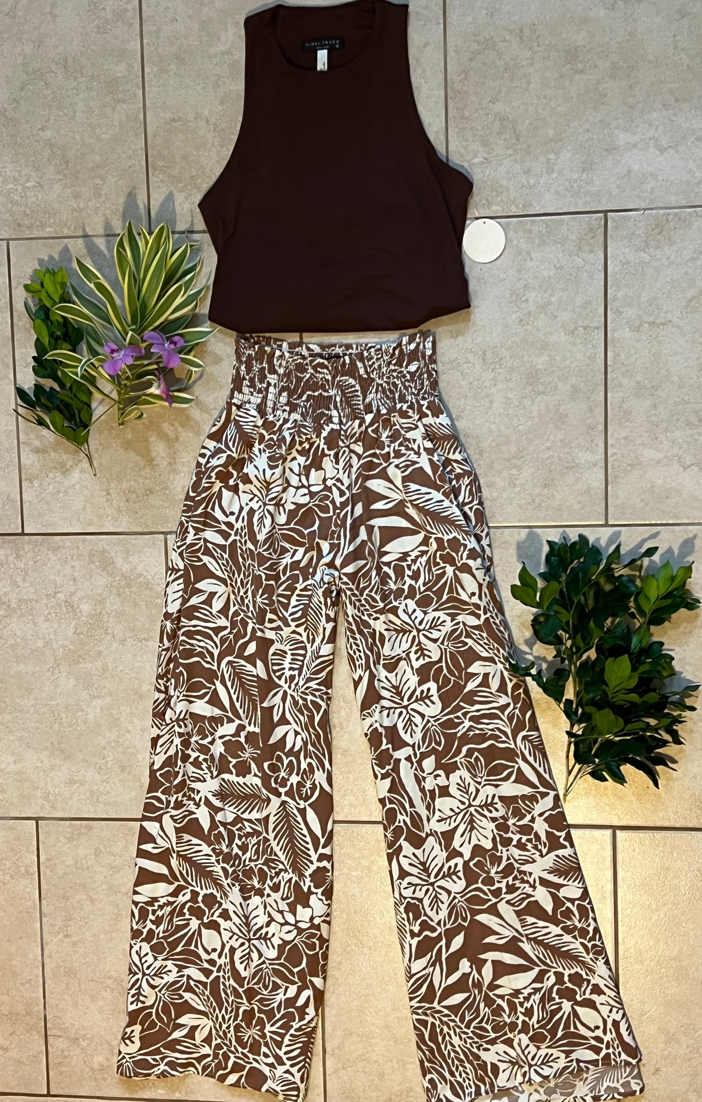 KAHI Amber Floral Pants with Pockets
