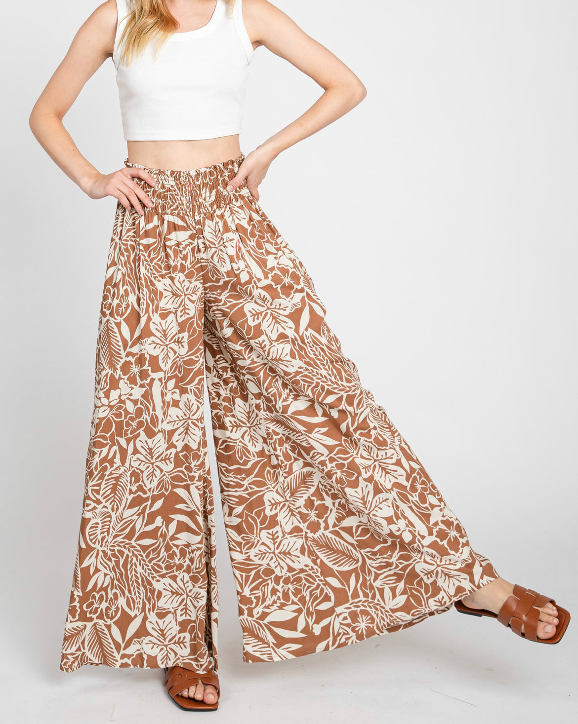 KAHI Amber Floral Pants with Pockets