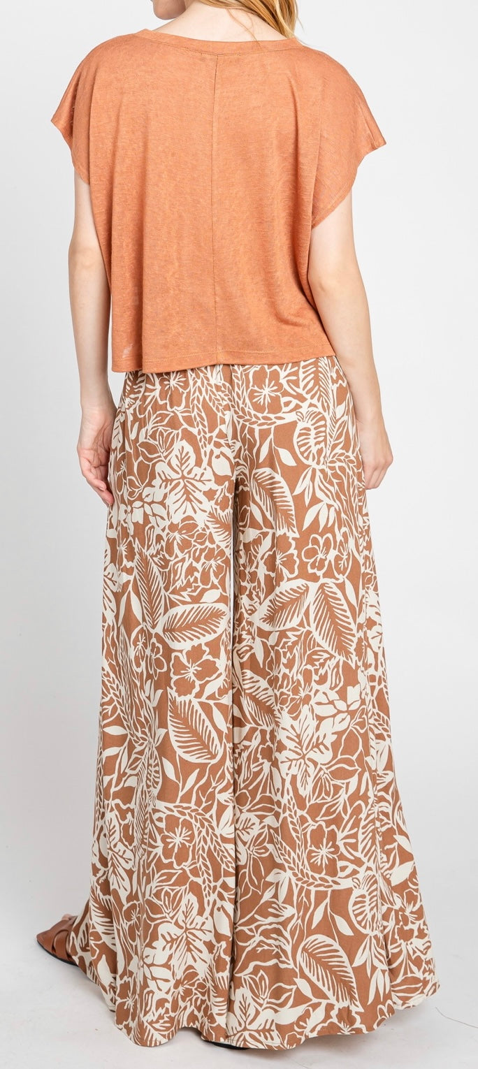 KAHI Amber Floral Pants with Pockets
